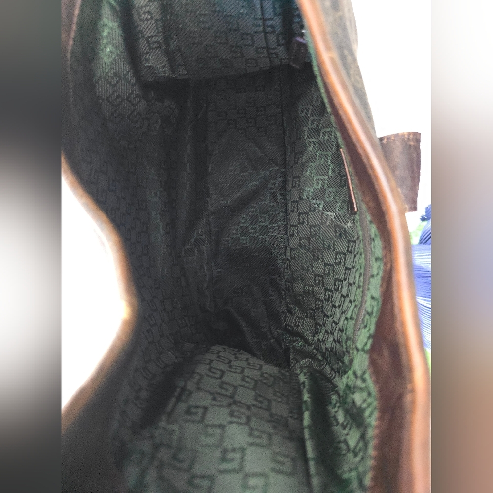 Gucci Hobo Leather/ Canvas  Handbag - Picture 10 of 14